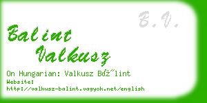 balint valkusz business card